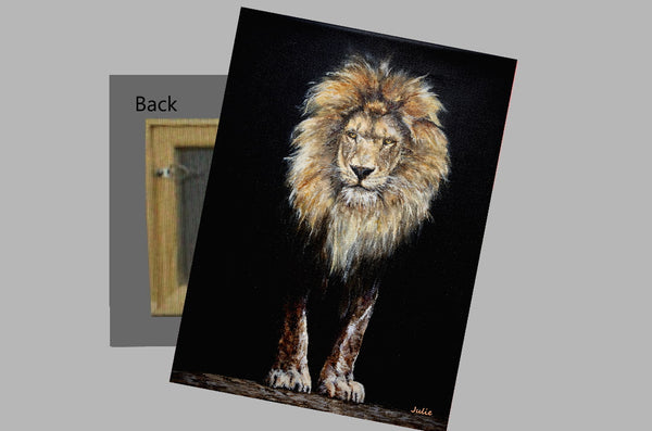 The King metal print