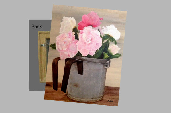 Country Vase on a Metal Print