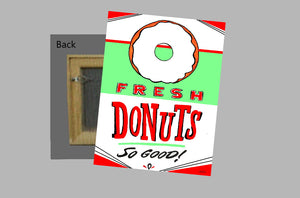 Retro Donuts on a Metal Print